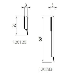 Aluplast Flachleisten mit Dichtlippe 120120, 120283