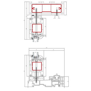 Aluplast HST 70 Flügel Fest - Vertikal