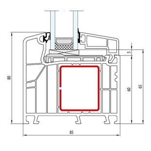 Aluplast IDEAL 7000 Festverglasung 80mm - 170x03