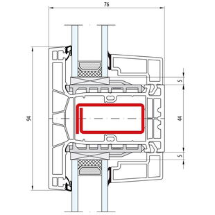 Aluplast IDEAL Neo AD Pfosten 94mm 160x41