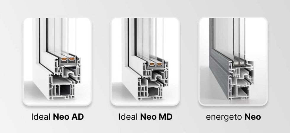 Aluplast Ideal Neo en energeto Neo in vergelijking