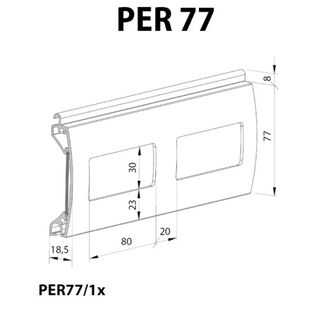 Rollltor Lamelle PER 77 Alu mit Sichtfenster