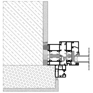 Aufsatzrollladen SKT Einbaubeispiel 4 Führungsschiene schmal