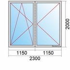 Balkontür Maß 2300x2000mm