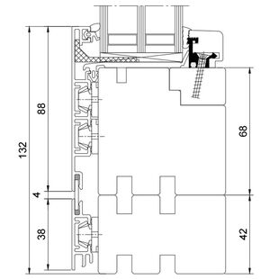Drutex Duoline 68 Rahmenverbreiterung 42mm PRD 68042 (PR042)