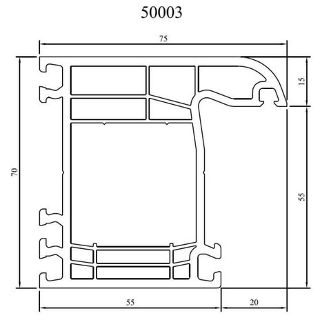 Drutex Iglo 5 75mm Rahmenprofil technische Details
