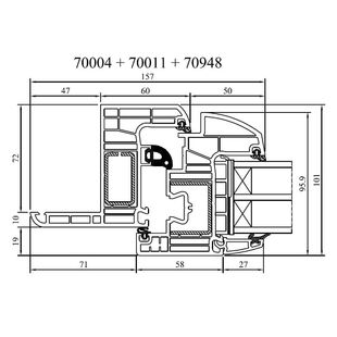 Drutex Iglo Energy Renovationsrahmen 47mm mit Flügel 70004 70011 70948