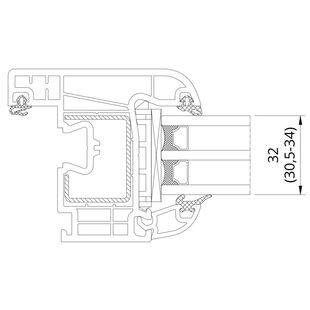 Drutex Iglo EXT Verglasungsdicke 32mm - 50932