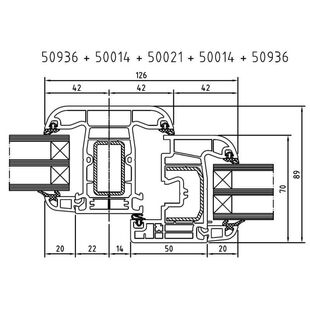 Drutex Iglo Light Flügel mit Festverglasung 50936 50014 50021
