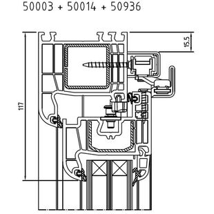Drutex Iglo Light Parallel-Schiebe-Kipp-Tür PSK-Tür oben 50003 50014 50936