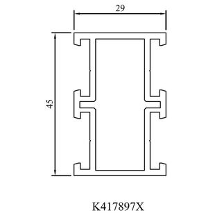Drutex MB 45 29mm Rahmenverbreiterung Detailzeichnung