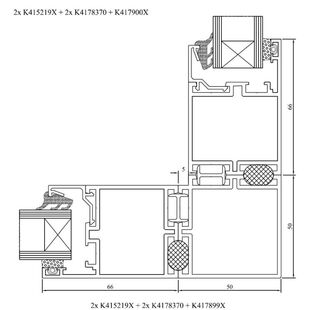 Drutex MB 45 Eckprofil 90° Detailansicht