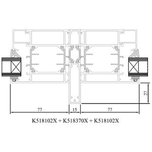 Drutex MB 70 statische Kopplung außen Detailansicht