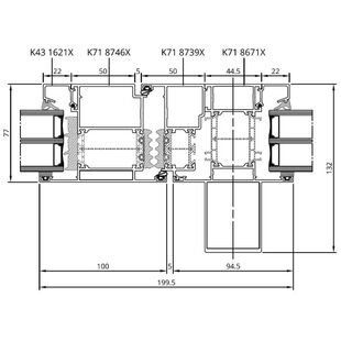Drutex MB-86SI Tür nach aussen Statik Profil fest Detail