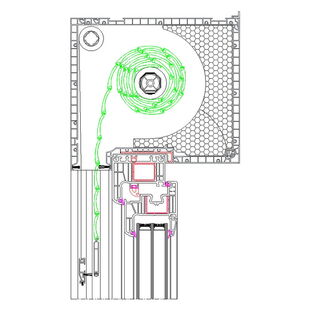 technische Details Aufsatzrollladen 215mm Insektenschutz voren