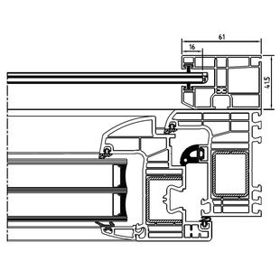 Einseitige Führungsschiene am Iglo Energy Profil