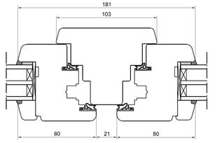 Softline kozijnstijl met vleugel detailtekening