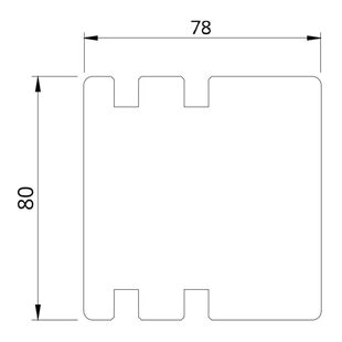 Drutex Softline 78 Rahmenverbreiterung 80mm PR 78080 (PR080)