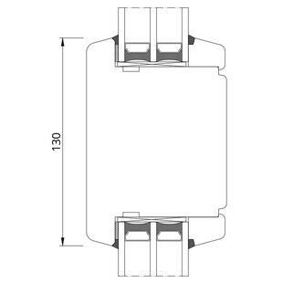 Drutex Softline 88 Pfosten Glasteilende Kämpfer-Sprosse 130mm