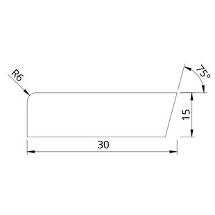Drutex Holz Abschlussleiste 30mm LW030