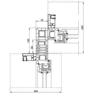 Raffstore ZF-S 300 Eckkopplung Rahmen Iglo 5 70/150