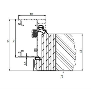 FM Nebeneingangstür ATU 68 - Rahmen Detailzeichnung