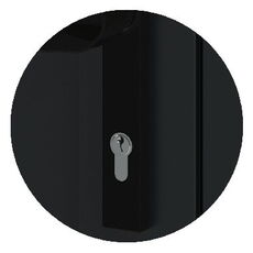 Garagentür-Konstruktion mit Türschloss