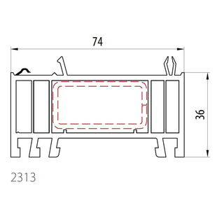 Gealan 2313 - Rahmenverbreiterung 36mm