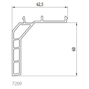 Gealan 7209 - Fensterbank aussen 62,5mm