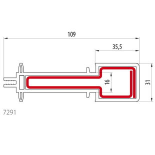 Gealan 7291 - Statikkopplung 16mm (Große Konstruktion)