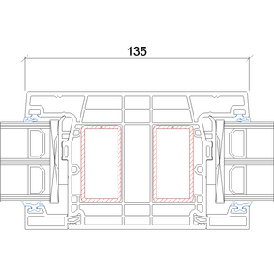 Gealan Kontur Pfosten-135mm - 5027