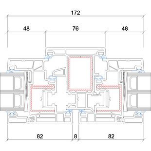 Gealan Konturt Stulp 76mm Fenster 82mm - 5035-5023