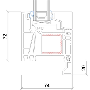 3362-  Anschlussprofil 20mm