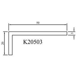 Abdeckleiste mit Winkelprofil K20503 Schema