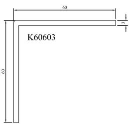 Abdeckleiste mit Winkelprofil K60603 Schema