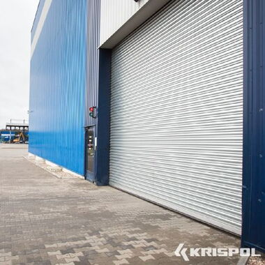 Rolltor von Krispol in Grau-Blau