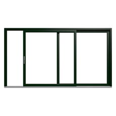 Kunststoff-Hebeschiebetür in Dunkelgrün