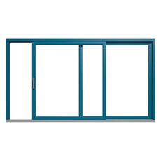 Kunststoff-Hebeschiebetür in Brillantblau