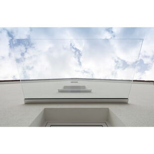 Vordach 1,5 m breit aus Glas