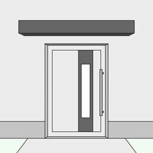 Vordach Farbauswahl anthrazit