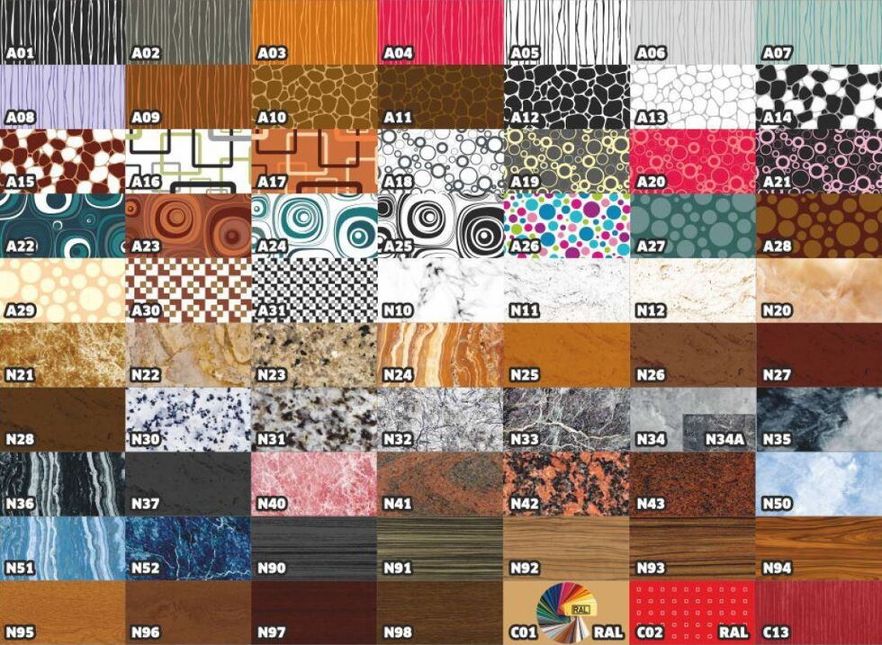 Luglass 900 Farben und Muster