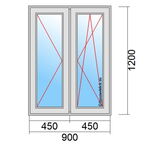 Venstermaat 900x1200mm