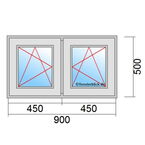 Venstermaat 900x500mm