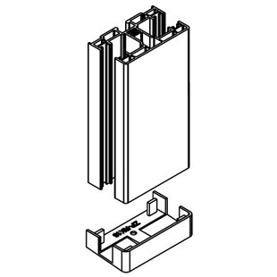 Aufsatzrollladen Führungsschiene RK 18 mit Blende