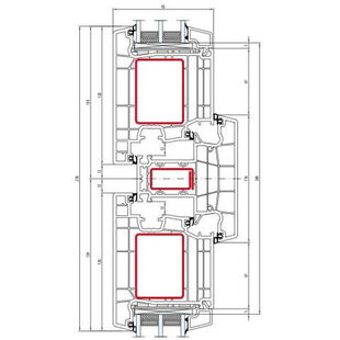 Salamander bluEvolution 92 Pfosten 116mm Tür außen öffnend Classic-Line - 172 420 - 371 040