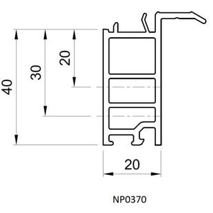 Salamander NP0370 - Bankanschlussprofil - 40mm