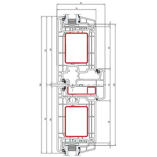 Salamander Streamline 76 Stulp 62mm Tür außen öffnend Classic-Line - 256 030 - 351 041