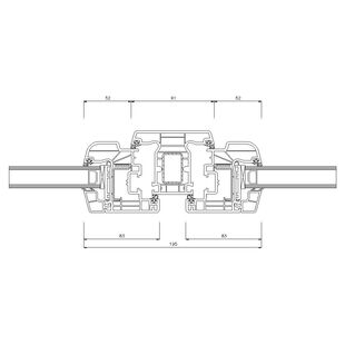 Schüco CT-70 AS Pfosten 91mm Fenster Rondo 83mm - 9012-8867