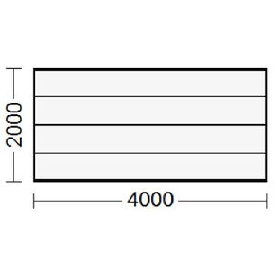 Sektionaltor 4000x2000mm ohne Prägung in Wei?