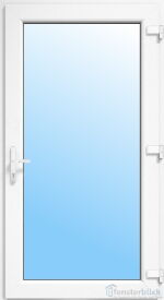 Kunststoff Nebeneingangstür Berlin in weiß